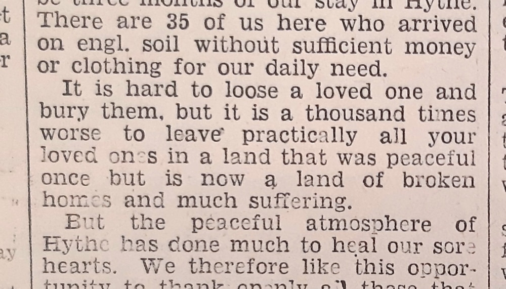 Refugees’ feelings 1939