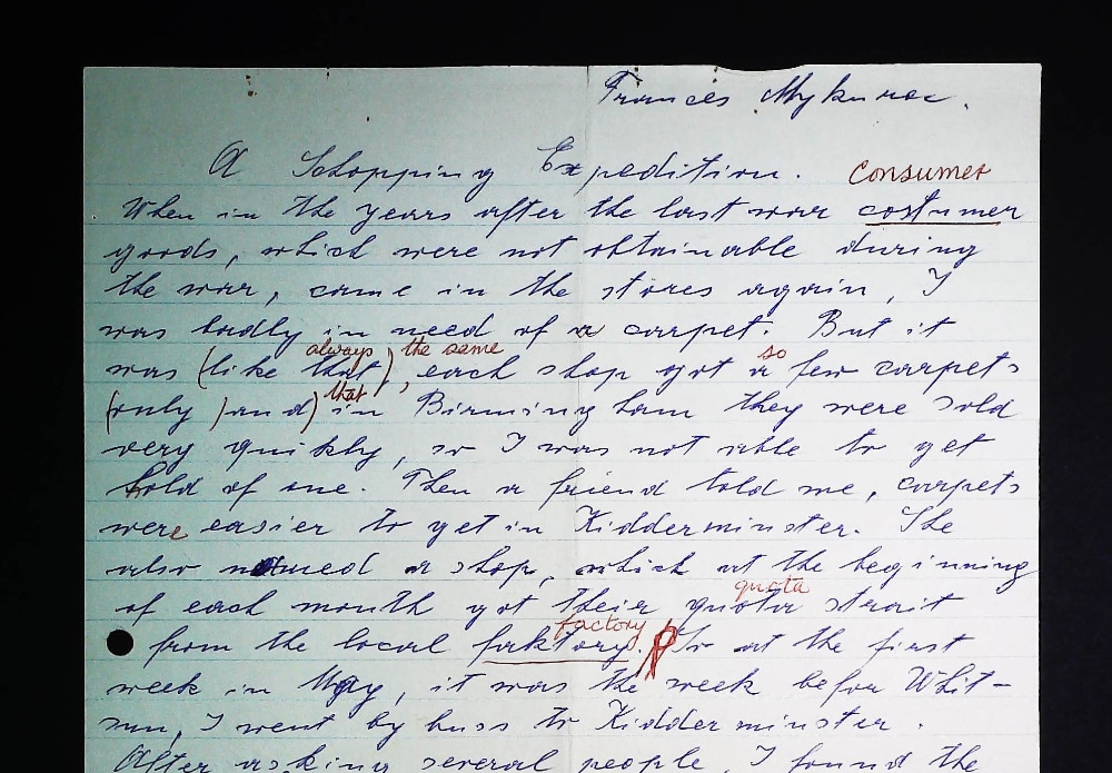Hand-written essay