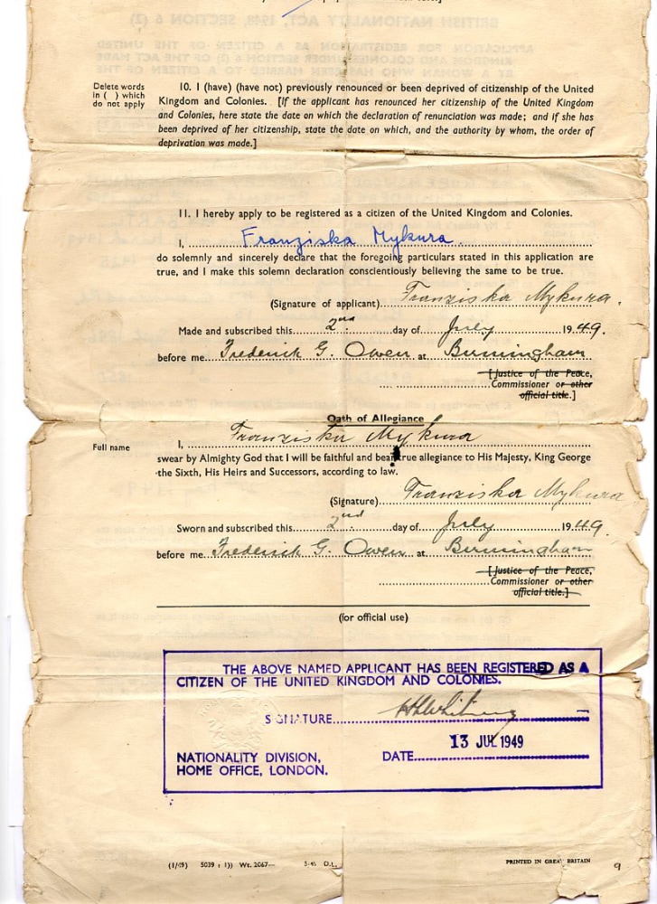 18 naturalisation certificate