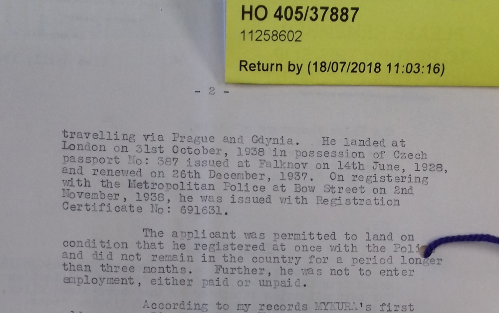UK National Archive item from file